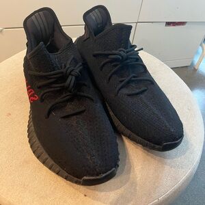 Yeezy black and red
